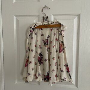 Vintage Neo Nostalgia Womens Mini Skirt Size Medium Floral Short Wrap Skirt